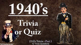 1940's Interactive Trivia Questions or Quiz Thumbnail Image