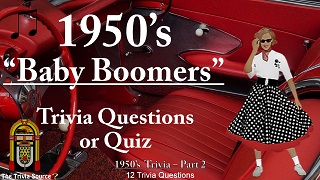1950s Baby Bomers Interactive Trivia Questions or Quiz Thumbnail Image