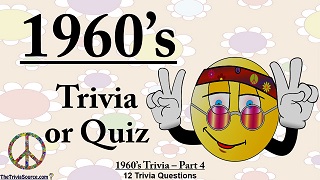 1960's Interactive Trivia Questions or Quiz Thumbnail Image