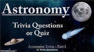 Astronomy Interactive Trivia Questions or Quiz Thumbnail Image