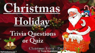 Christmas Holiday Interactive Trivia Questions or Quiz Thumbnail Image
