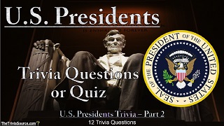 United States Presidents Interactive Trivia Questions or Quiz Thumbnail Image