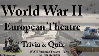 World War II - European Theatre - Interactive Trivia Questions or Quiz Thumbnail Image