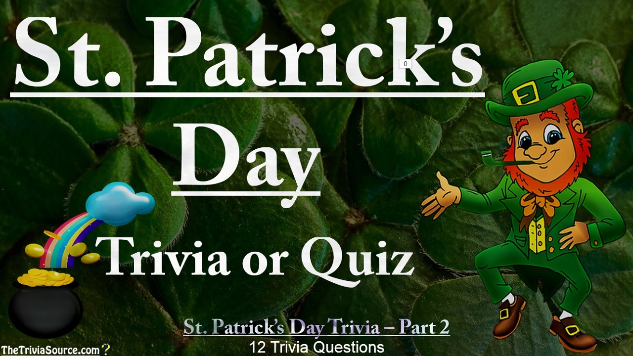 St. Patrick's Day Interactive Trivia Questions or Quiz Thumbnail