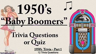 1950s Baby Boomers Interactive Trivia Questions or Quiz Thumbnail Image