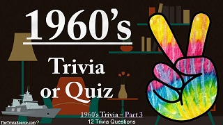 1960's Interactive Trivia Questions or Quiz Thumbnail Image