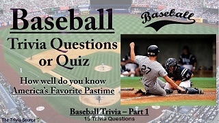 Baseball Trivia Questions or Quiz Thumbnail Image