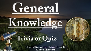 General Knowledge Interactive Trivia Questions or Quiz Thumbnail Image