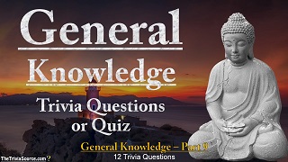 General Knowledge Interactive Trivia Questions or Quiz Thumbnail Image