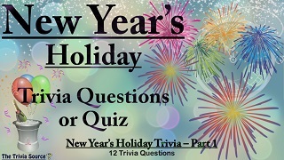 New Years Holiday Trivia Questions or Quiz Thumbnail Image
