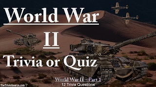 World War II Interactive Trivia Questions or Quiz Thumbnail Image