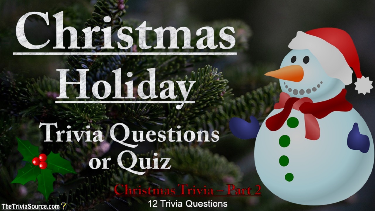 Christmas Holiday Interactive Trivia Questions or Quiz Thumbnail